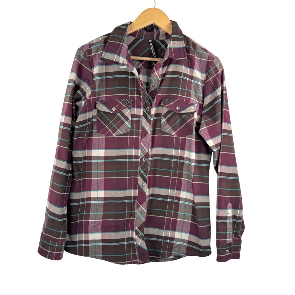 Kuhl Alina‎ Plaid snap button plaid shirt western hiking camping sz M